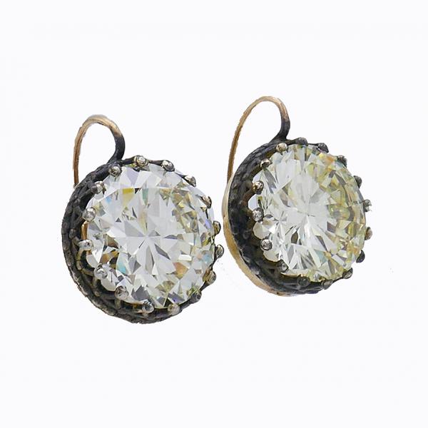 Designer Womens Antique Paste Star Hoop Drop Earrings - Shop Linda's Stuff