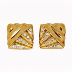 Vintage Cartier Diamond 18k Gold Earrings