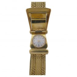 Vintage Jaeger-LeCoultre Türler Gold Mesh Wristwatch Bracelet