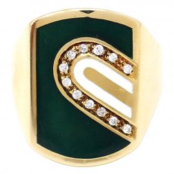 Vintage Cartier Ring Enamel Gold