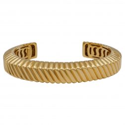 Tiffany & Co. Gold Ribbed Design Bangle Bracelet
