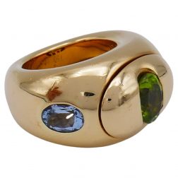 Vintage Dior Multi Gem Gold Ring
