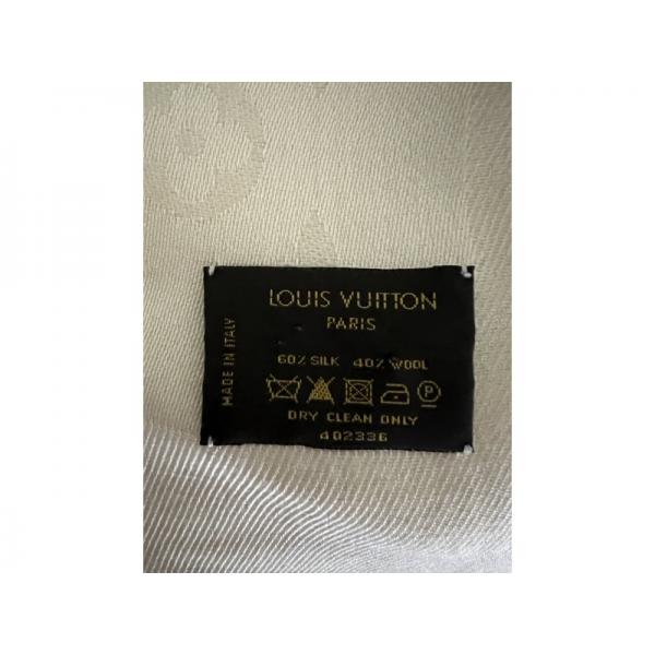 Louis Vuitton Shawl Scarf White with Monogram, Fashion