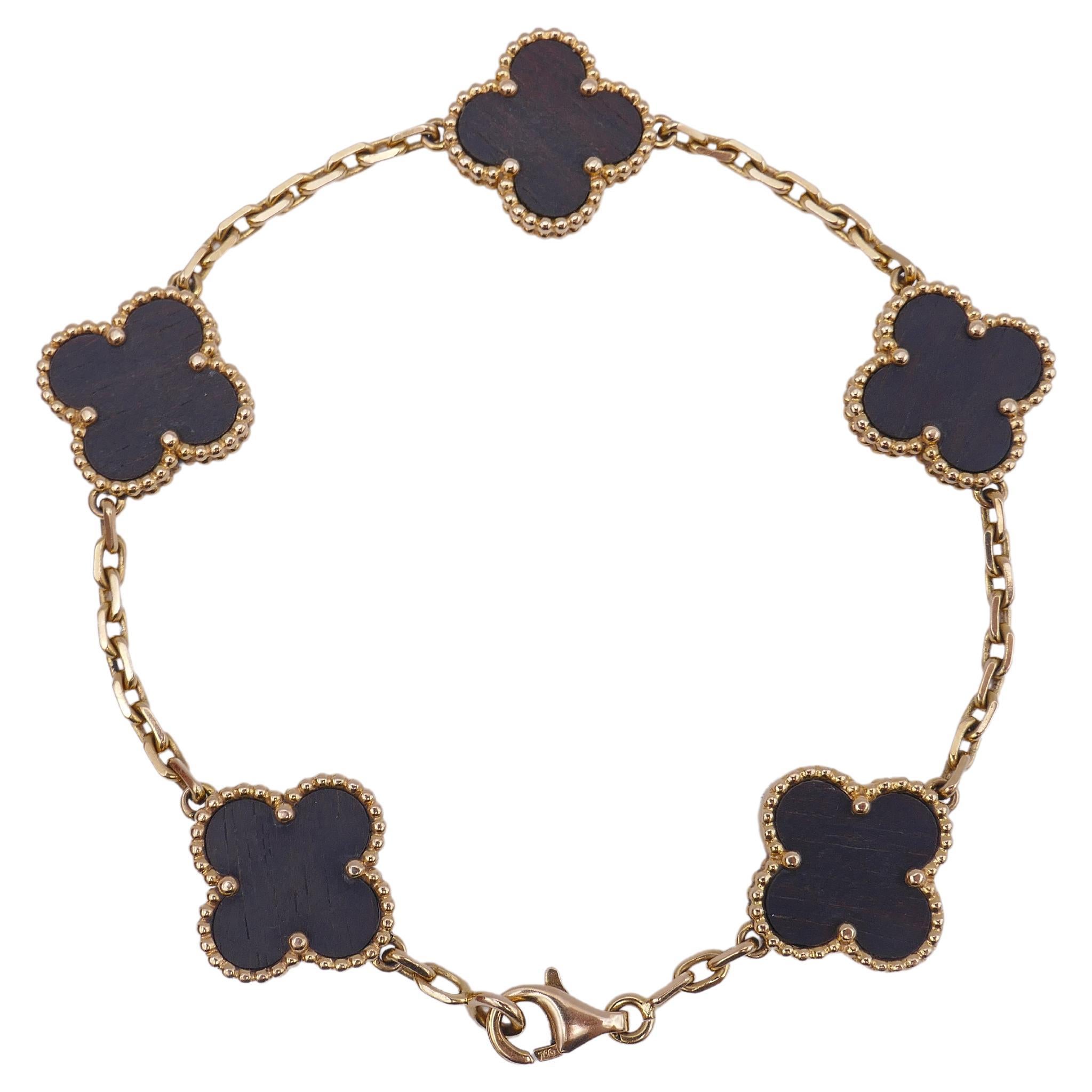 Shop Van Cleef & Arpels Vintage Alhambra Vintage Alhambra bracelet, 5  motifs (VCARA41400) by 7minds