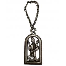 1950’s Hermes Silver Key Chain Saint Christopher Charm