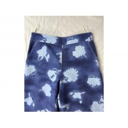 Marni Blue Floral Pants Flared Leg, Size 42