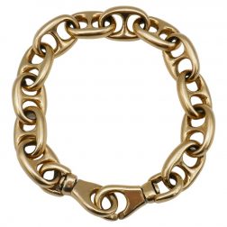 Gold Mariner Link Bracelet Vintage 14k Unisex