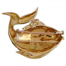 Boucheron Pendant Gold Brooch Fish