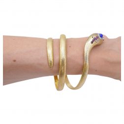Snake Bracelet Gold, Vintage Gemstones