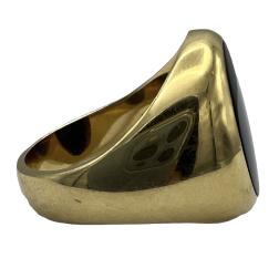 Tiffany & Co. Onyx Gold Signet Ring 18k, 1950-1960’s