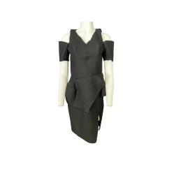 2008 Balenciaga by Nicolas Ghesquière Black Wool Structured Cocktail Dress, Size 44
