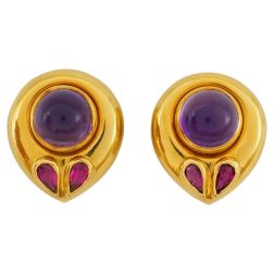 Bulgari Gold Earrings Gemstone
