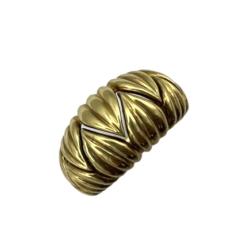Tiffany & Co. 18k Gold Ring Ribbed Design