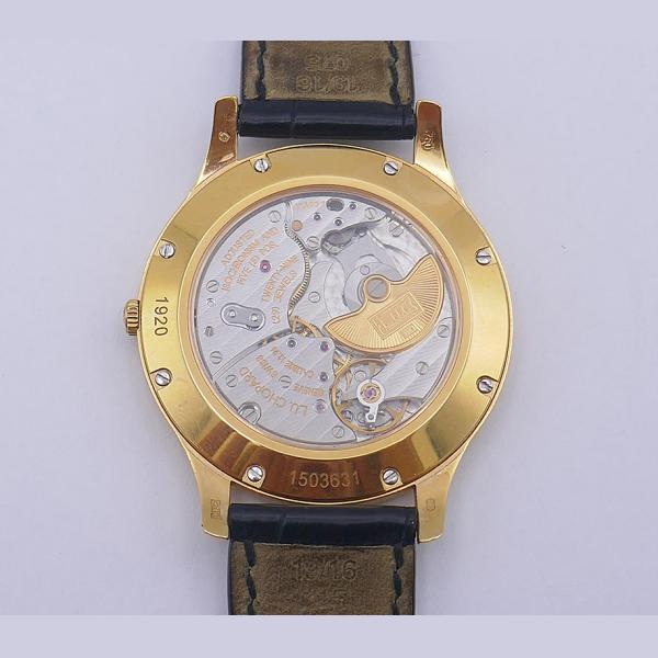 Vintage Chopard Watch L.U.C 18k Gold Leather Strap Estate
