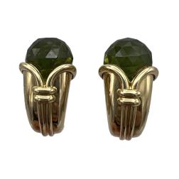 Bulgari Gold Peridot Cornucopia Earrings