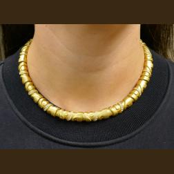 Kieselstein-Cord Necklace 18k Gold Diamond Choker Estate