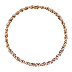 Vintage Chaumet Necklace 18k Gold Diamond Choker Collar