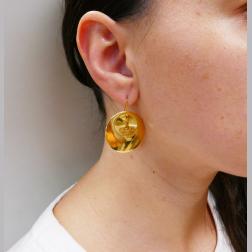 Vintage Tiffany & Co. Elsa Peretti Round Earrings 18k Gold