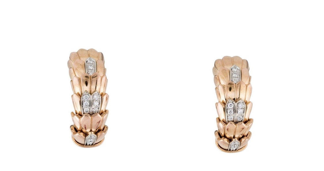 Roberto Coin 18k White Gold Diamond Small Hoop Earrings | Neiman Marcus
