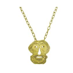 22k Gold Jean Mahie Figural Pendant Necklace