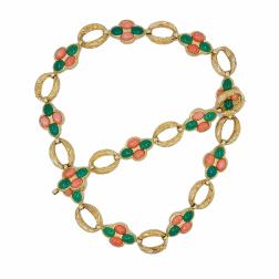 Vintage Van Cleef & Arpels Necklace Bracelet Set 18k Gold