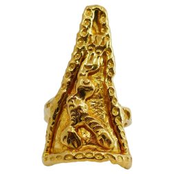 Jean Mahie 22k Gold Triangle Ring