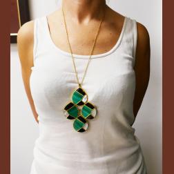 Ippolita 18k Gold Necklace with Gemstones Inlay Pendant