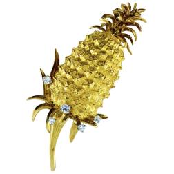 Vintage Tiffany & Co. Gold Pineapple Brooch