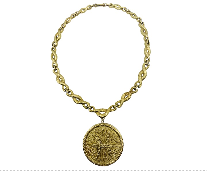 David Webb 18K Gold Scape Necklace