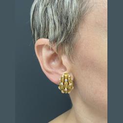 Tiffany Earrings Gold Diamond