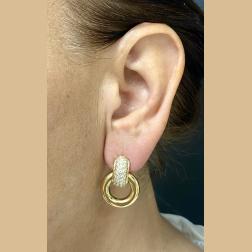 Chaumet Gold Diamond Earrings