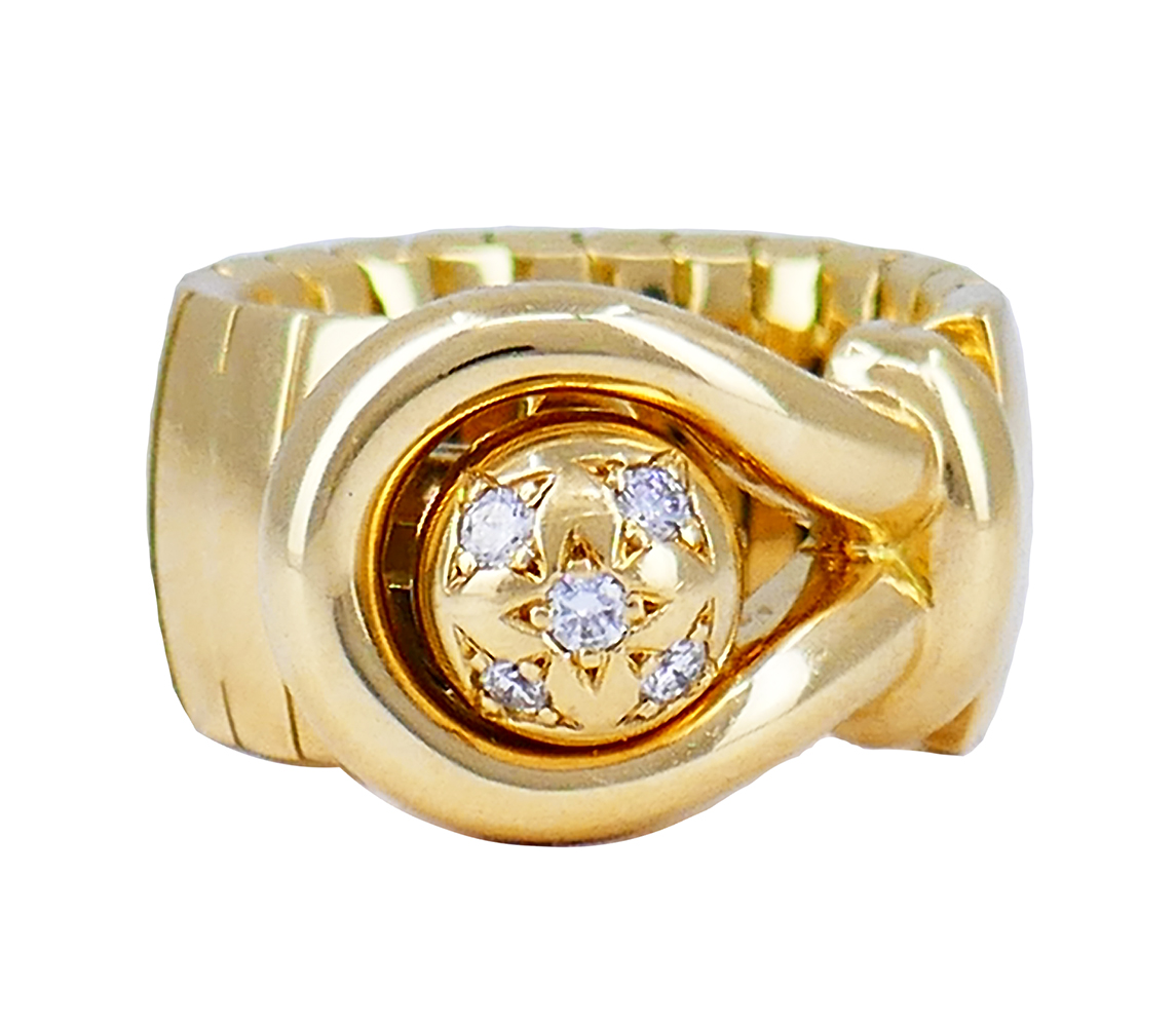 Vintage Chaumet Ring 18k Gold Diamond Estate Jewelry