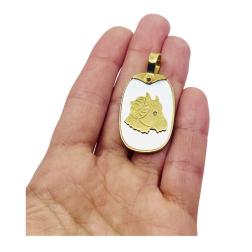 Taurus Charm Mother of Pearl Gold Zodiac Pendant