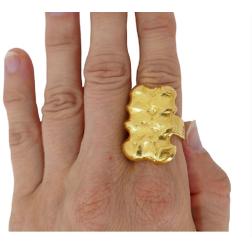 Jean Mahie 22k Gold Sculptural Ring