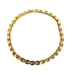 14k Gold Two-Tone Chain Necklace 1940s