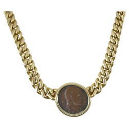 Bulgari Monete Gold Necklace Ancient Roman Coin