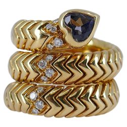 Bulgari Spiga Ring Diamond Sapphire