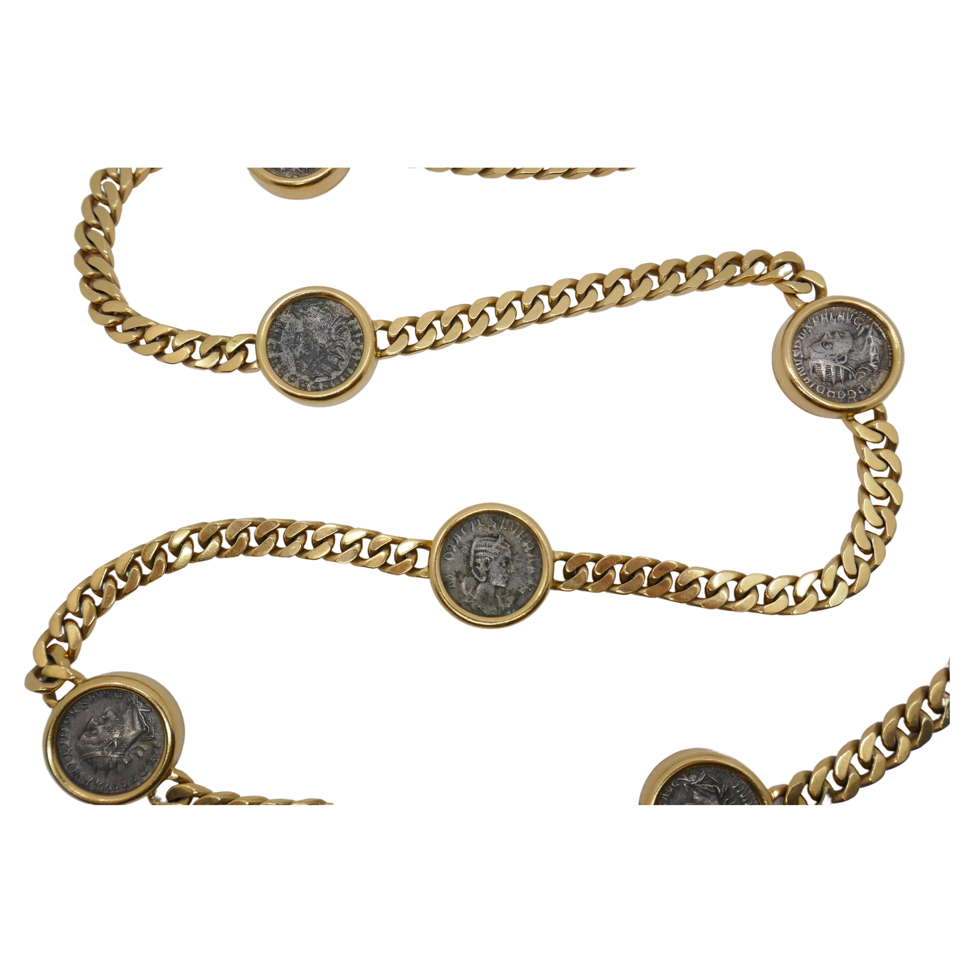 Bulgari gold, ancient coin and diamond Monete necklace – Gioielleria Pennisi
