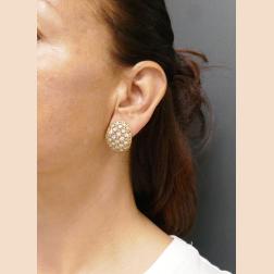 Mario Buccellati Diamond Earrings 18k Gold Vintage