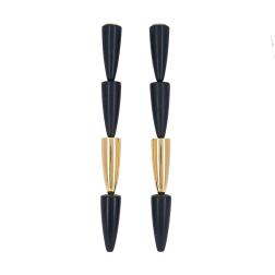 Vhernier Calla Gold Wood Earrings 18k Italian Estate Jewelry
