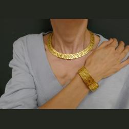 Cartier Vintage Gold Bracelet and Necklace Set 18k Estate