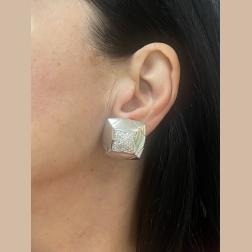 Bulgari Pyramid White Gold Earrings Diamond