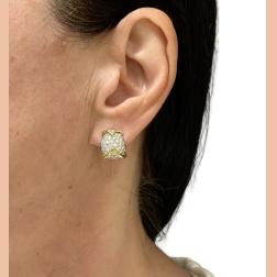 Tiffany & Co. Platinum Diamond Gold Earrings