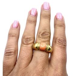 Vintage Mauboussin Gold Coral Ring