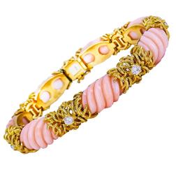 Van Cleef & Arpels Coral Gold Vintage Bracelet French Estate