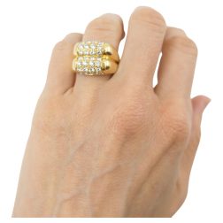 Bulgari Diamond Ring Double Tronchetto