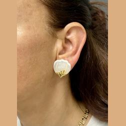 Angela Cummings for Tiffany & Co. Mother of Pearl Gold Earrings