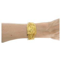Jean Mahie Charming Monsters Cuff Bracelet 22k Gold