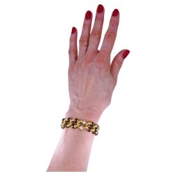 Vintage Pomellato Bracelet 18k Gold Garnet Diamond Estate Jewelry