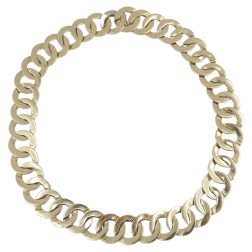 Vintage Circle Link 14k Gold Necklace